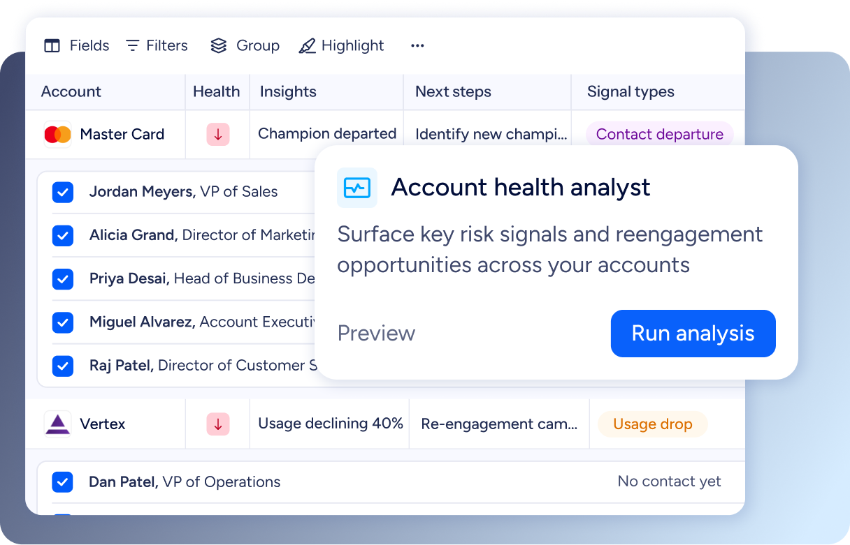 GTM Workspace - The Views: See which accounts need attention right now. - image